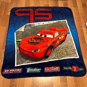 Lighting McQueen Cars Blanket Throw Fleece Soft Kids Bedroom Décor